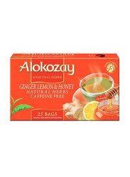 Alokozay Natural Herb Ginger, Lemon & Honey Tea, 25 Tea Bags