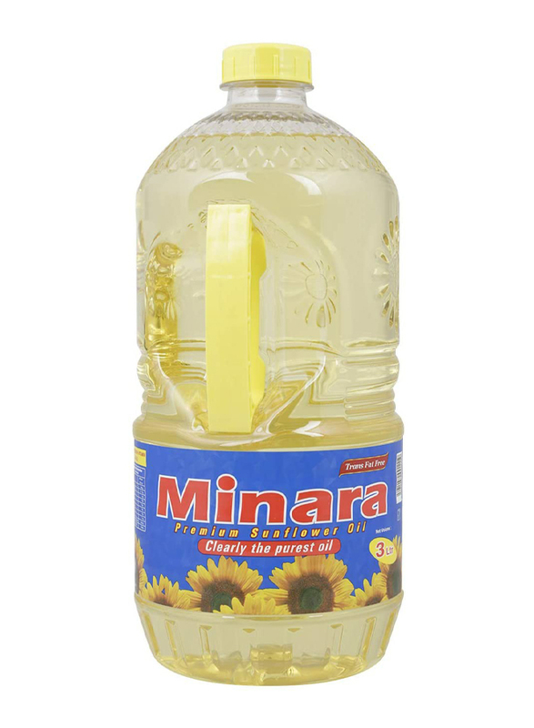 Minara Pure Sunflower Oil, 3 Liters