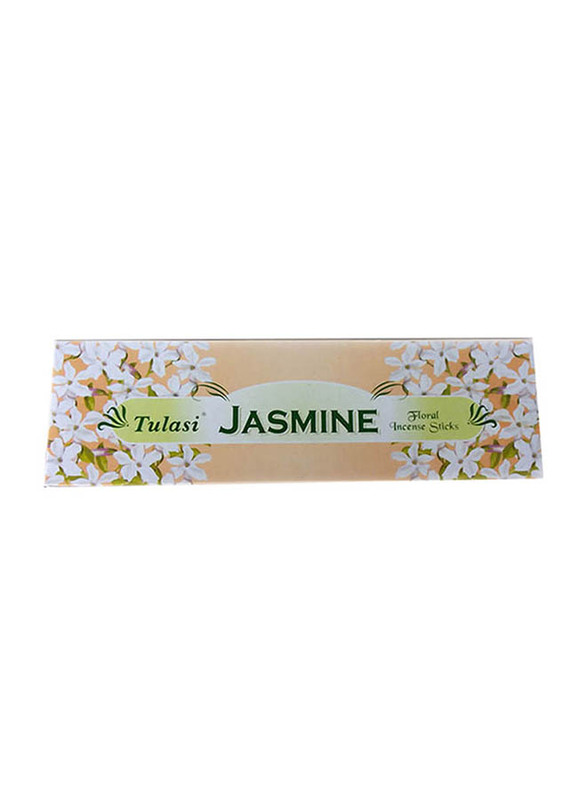 Tulasi Jasmine Incense Sticks, 100 Pieces, White