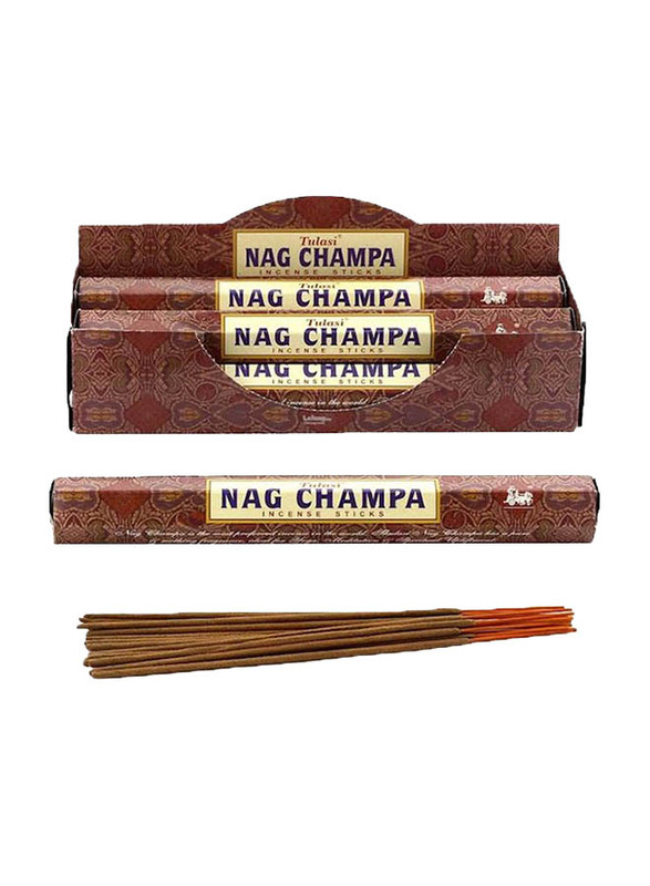 Tulasi Nag Champa Incense Sticks, 6 Pieces, Brown