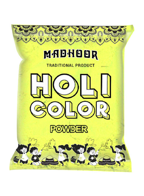 

Madhoor Holi Colour Powder, 100g x 4 Piece, Ages 3+, Light Yellow
