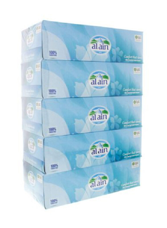 

Al Ain Facial Tissue, 2 Ply, 5 x 150 Sheets