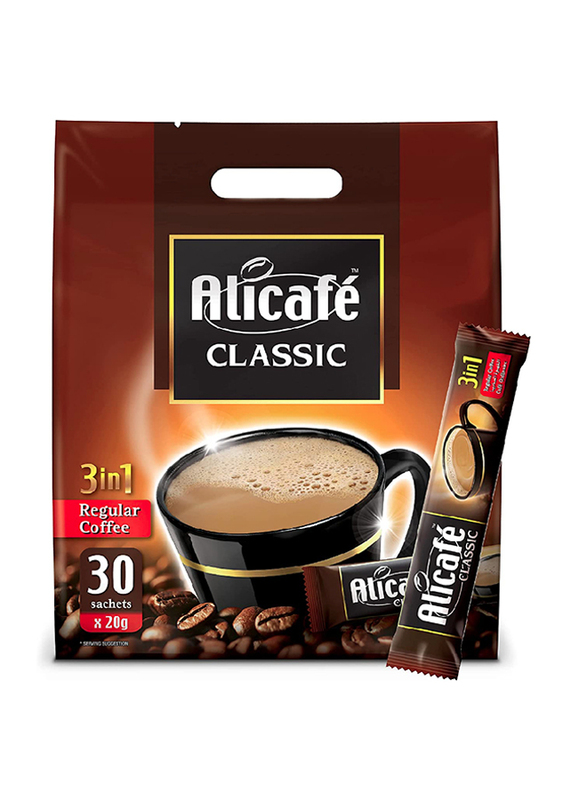 Alicafe Classic 3-in-1 Instant Coffee Pouch, 30 x 20g