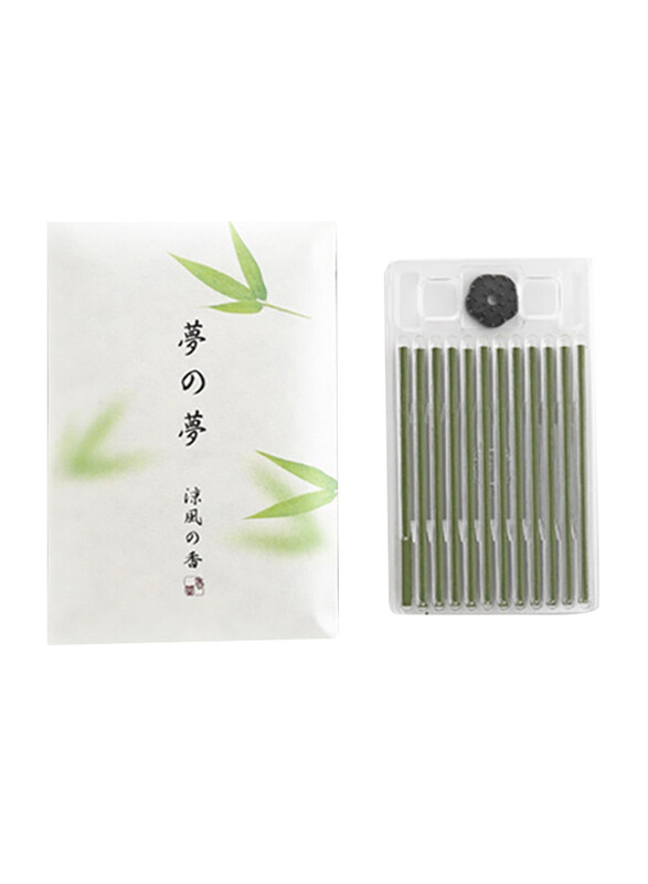 

Nippon Kodo Yume-No-Yume (The Dream of Dreams) Summer Bamboo Leaf Incense Sticks, 12 Sticks, Green