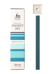 Nippon Kodo Fragrance Memories Beach & Sea Coconut Sky Incense Sticks, 20 Sticks, Blue