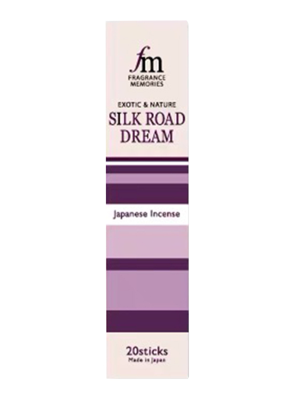 Nippon Kodo Fragrance Memories Exotic & Nature Silk Road Dream Incense Sticks, 20 Sticks, Purple