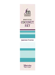 Nippon Kodo Fragrance Memories Beach & Sea Coconut Sky Incense Sticks, 20 Sticks, Blue