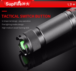 SupFire L3 Flashlight, Black