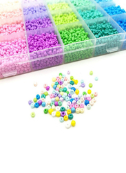 Arabest DIY Woven Macarone Rice Beads with Accessories Set, 12000 Pieces, Multicolour