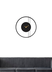 Line Acrylic Wall Clock, Black/Gold