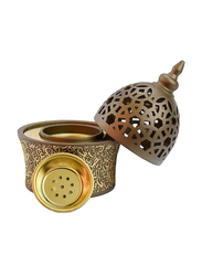 Intense Oud Calligraphy Style Closed Incense Burner, Coffee