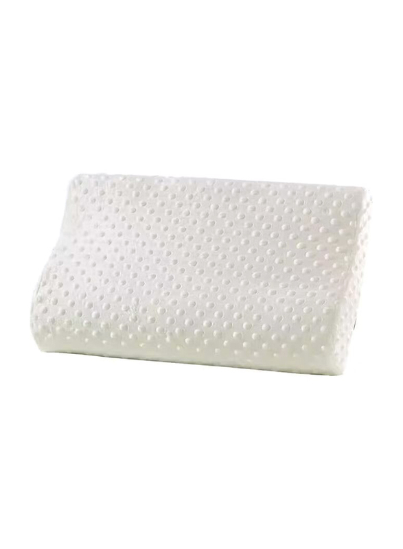 Mercury Patterned Memory Foam Pillow, 30 x 50cm, White