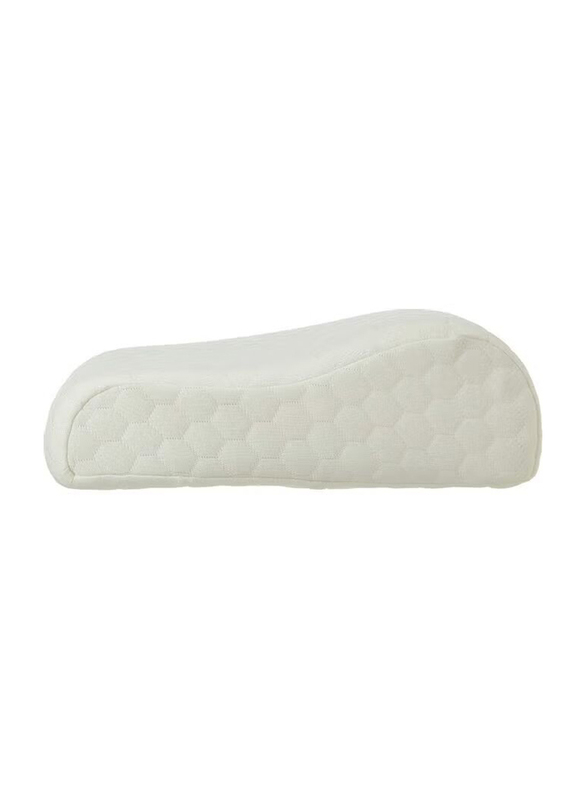 Zest Memory Foam Contour Combination Pillow, 50 x 30 x 10cm, White
