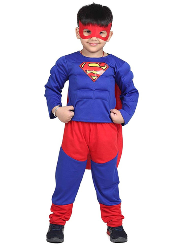 

Fancydresswale Superman Muscle Costume, MB-DGOD-P9LG, Age 4+, Blue/Red