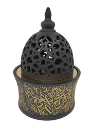 Intense Oud Calligraphy Style Closed Incense Burner, Black