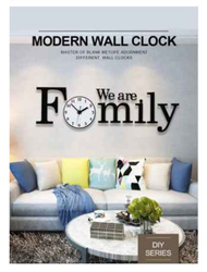 We Are Family DIY Acrylic Wall Clock, White/Black