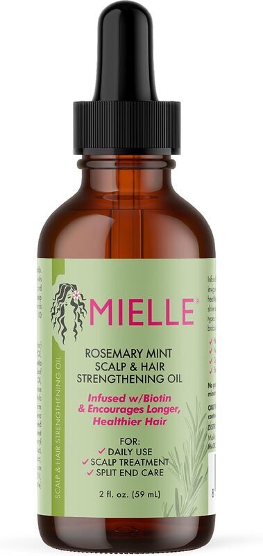 MIELLE - ROSEMARY MINT, SCALP & HAIR OIL, INFUSED W/BIOTIN & ENCOURGES GROWTH, FOR DAILY USE, SCALP TREATMENT, SPLIT END CARE & SCALP & STRENGTHENING OIL