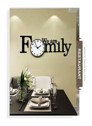 We are Family Acrylic 3D Wall Clock, Black