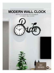 Ride Cycle Acrylic Wall Clock, Black/White