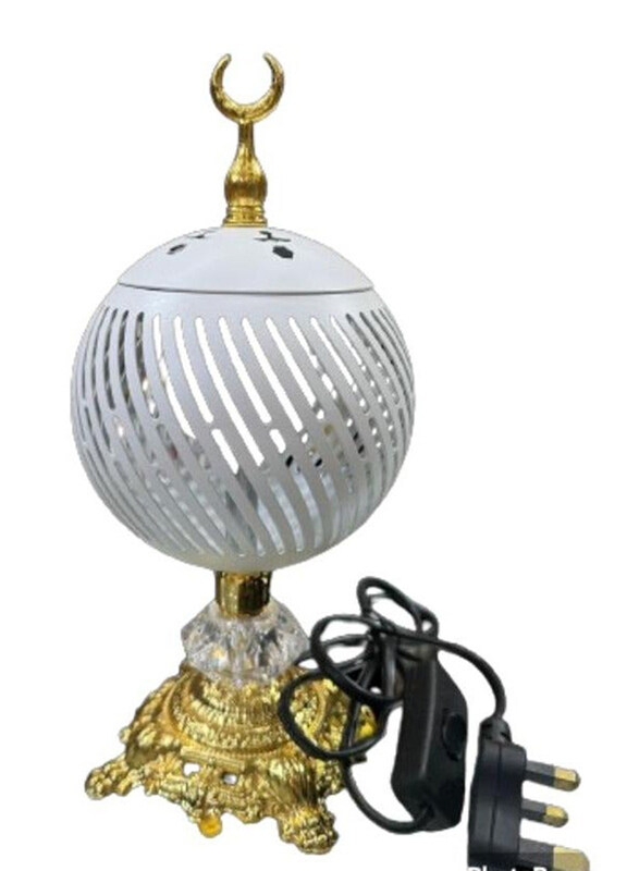 

Generic Metal Made Vintage Style Electric Incense Burner, Silver/Gold