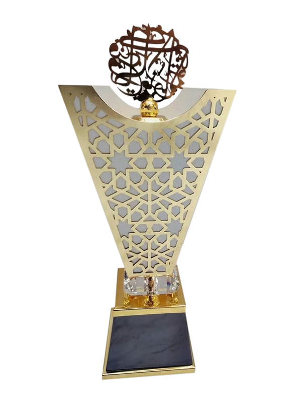 Arabic Metal Incense Burner, Gold/Black