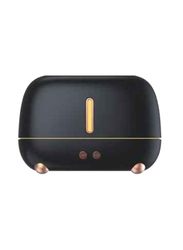 Air Purifier Essential Oil Machine Night Lights Aroma Diffuser Colourful Flame Humidifier, 250ml, Black