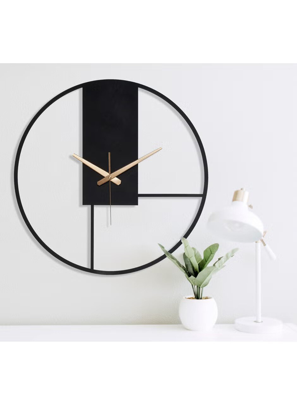 Circle Acrylic Material Wall Clock, Black