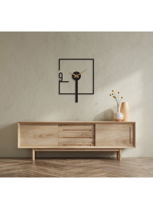 Modern Unique Oversized Clock, Black