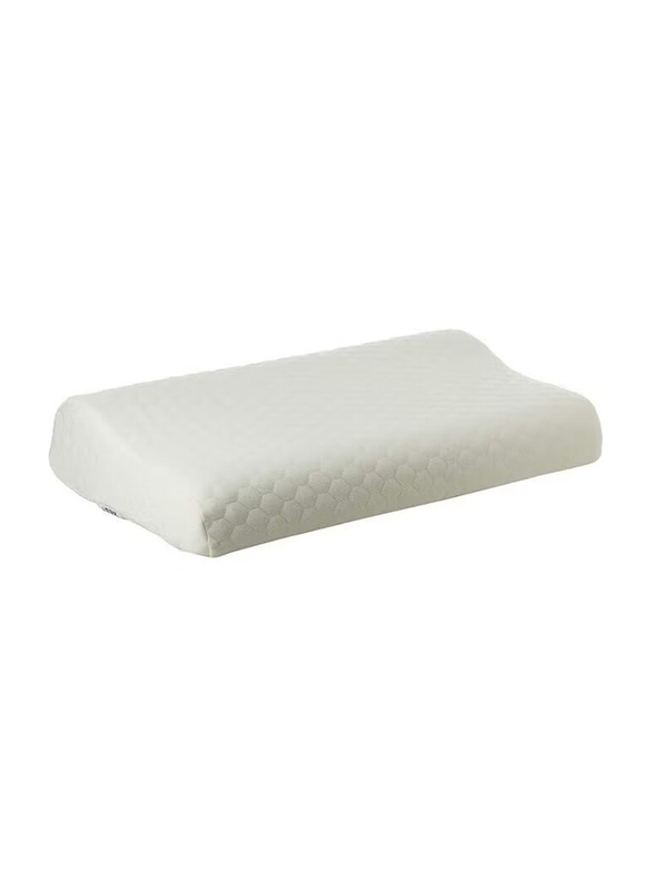 Zest Protective Orthopaedic Contour Memory Foam Pillow, 60 x 36 x 10cm, White