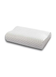 Mercury Patterned Memory Foam Pillow, 30 x 50cm, White