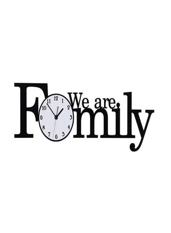 

Generic We are Family Acrylic 3D Wall Clock, Black