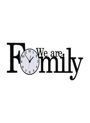 New Family Silent Acrylic Large Decorative DIY Wall Clock for Home, Black/White