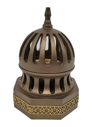 Frankincense Resin Charcoal Incense Bakhoor Burner, Brown/Gold