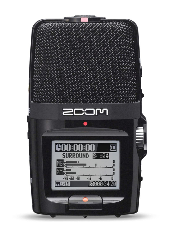 Zoom H2N Stereo Surround-Sound Portable Recorder, Black