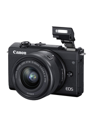 Canon EOS M200 DSLR Camera with EF-M 15-45mm F/3.5-6.3 IS STM Lens, 24.1 MP, Black