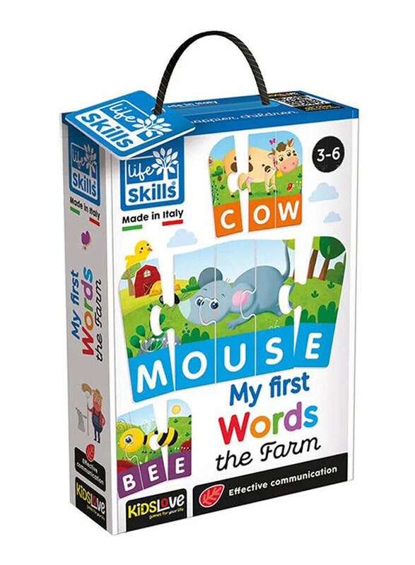 

Kids Love Life Skills My First Words the Farm Puzzle, Ages 3+, Multicolour