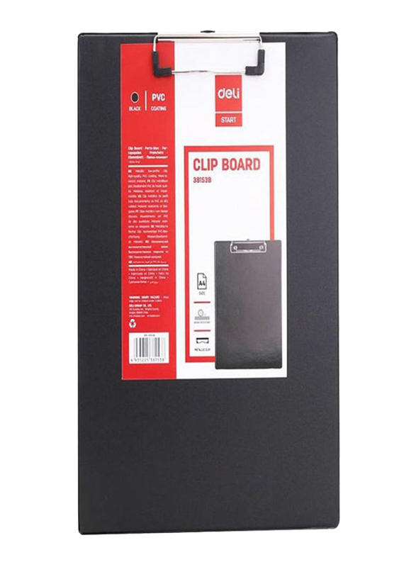 Deli Paper Clip Board, E38153B, Black