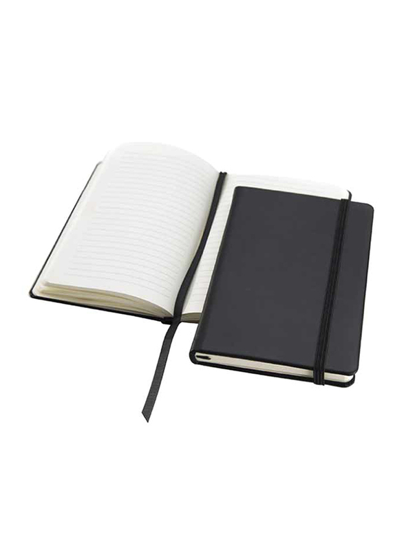 Giftology Pinger Hardcover Notebook, 80 Sheets, 70 GSM, A5 Size, Black