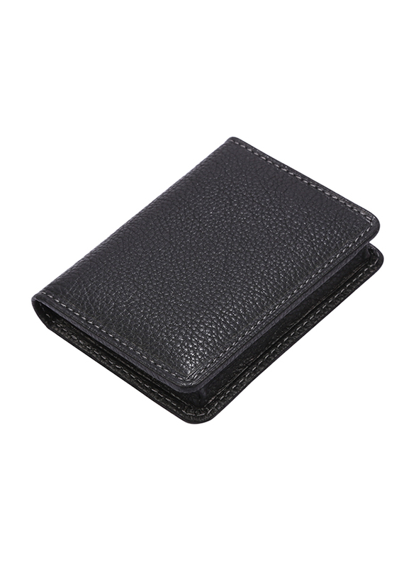Santhome Leather Card Holder Wallet, LASN 655, Black