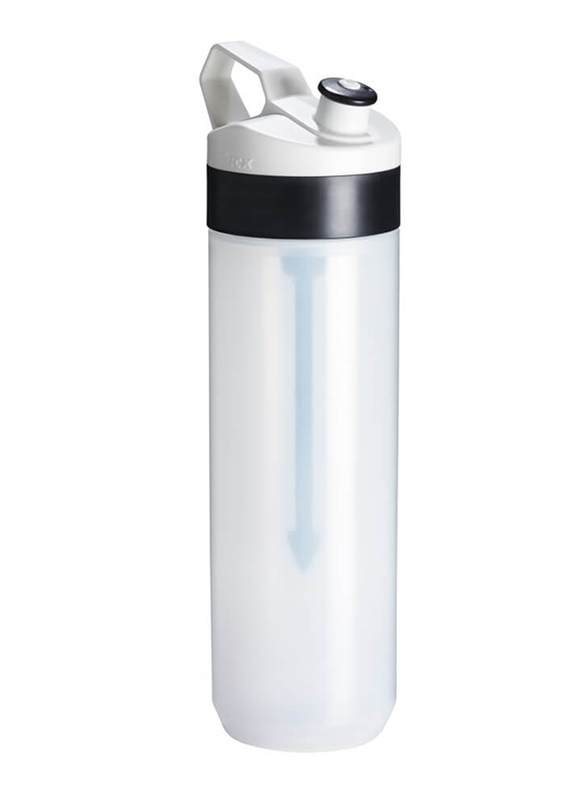 تاككس زجاجة مياه بلاستيكية للتخلص من السموم 800 مل ، أسود