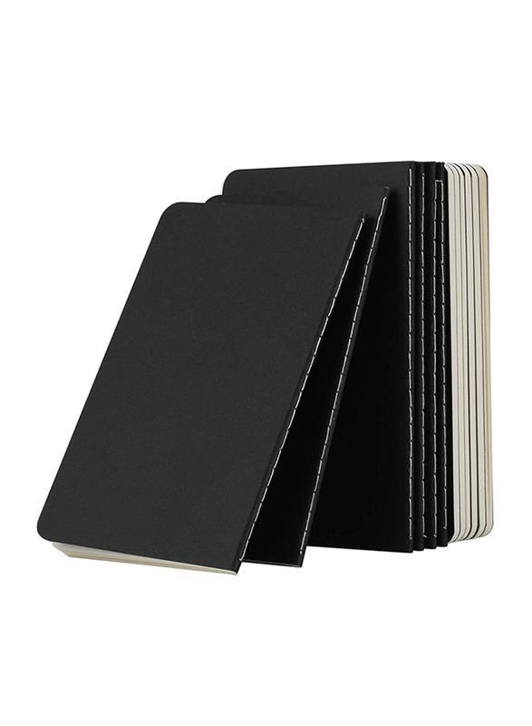 Giftology Classic Journal lined Travel Notebook, 30 Sheets, 70 GSM, A5 Size, Black