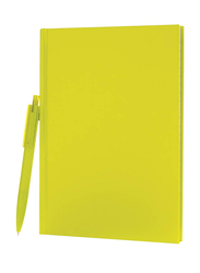 XD Hard Cover Notebook with Pen, 160 Sheets, 70 GSM, A5 Size, Lime
