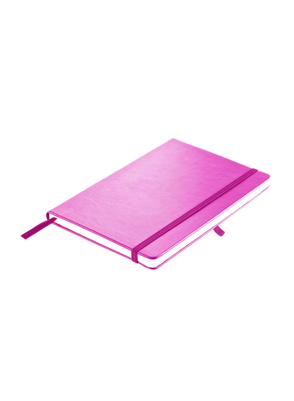 Giftology Soft Touch Hardcover Notebook with Pen, 192 Sheets, 70 GSM, A5 Size, Pink