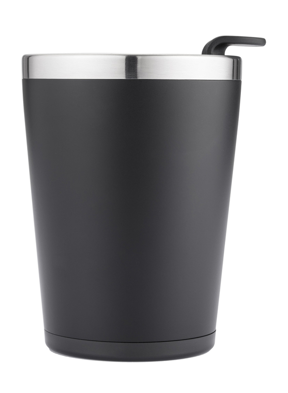 Hans Larsen 180ml Double Wall Stainless Steel/ABS Plastic Coffee Tumbler, DWHL 509, Black