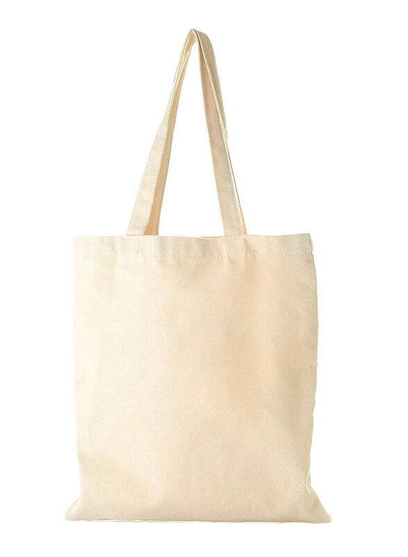 

Eco-Neutral Cotton Reusable Shopping Tote Bag, Off-white