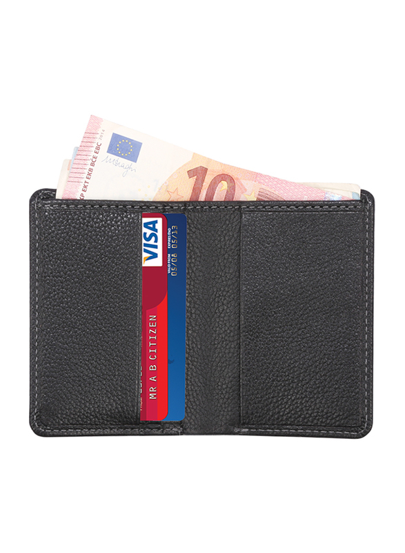 Santhome Leather Card Holder Wallet, Black