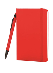 اكس دي دفتر ملاحظات بغلاف صلب مع قلم ستايلس ، 144 ورقة ، 70 جرام ، مقاس A6 ، أحمر