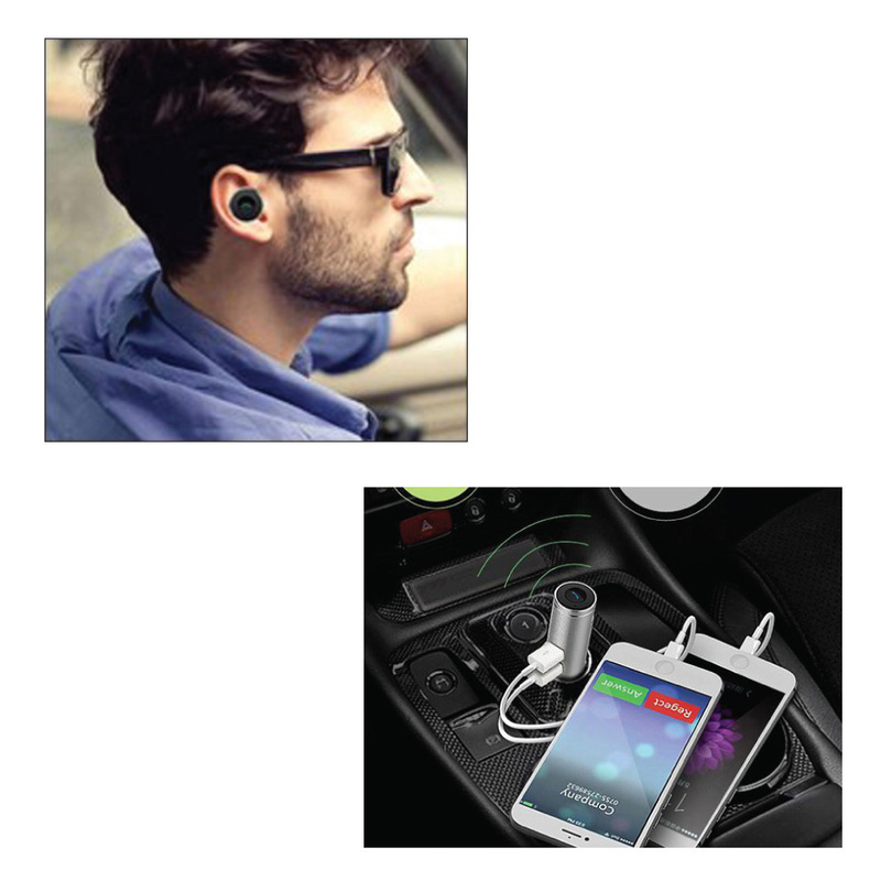Memorii Fycar Memories Car Charger, with Bluetooth Headset, ITCC 701, Black