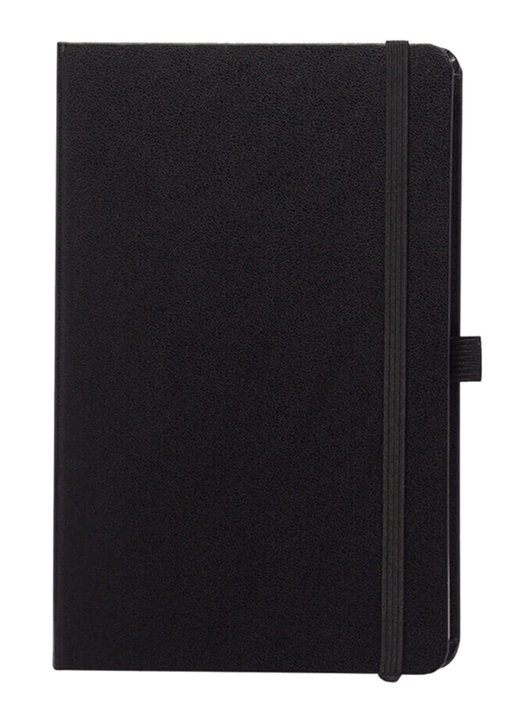 Giftology Pinger Hardcover Notebook, 80 Sheets, 70 GSM, A5 Size, Black