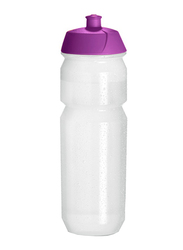 Tacx 750ml Sipper Sports Plastic Water Bottle with Spout, 6 Pieces, WB 003-Trans/Purple Lid, Purple/Transparent